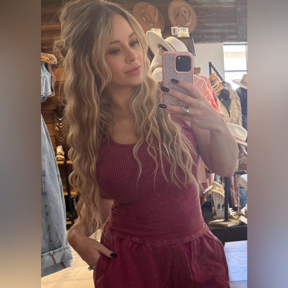 J. Her Washed Soft Fabrication Ribbed Tank Top - Picture 11 of 11